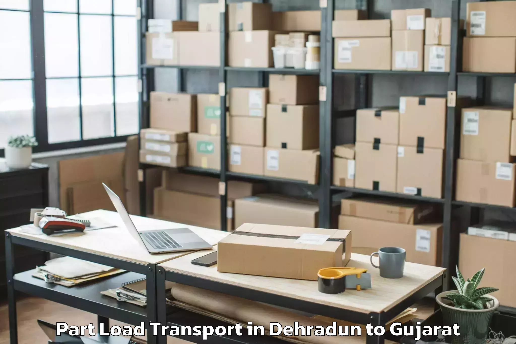 Top Dehradun to Vadodara Airport Bdq Part Load Transport Available